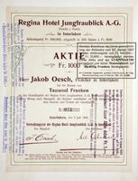 Regina Hotel Jungfraublick AG, Interlaken - 1906
