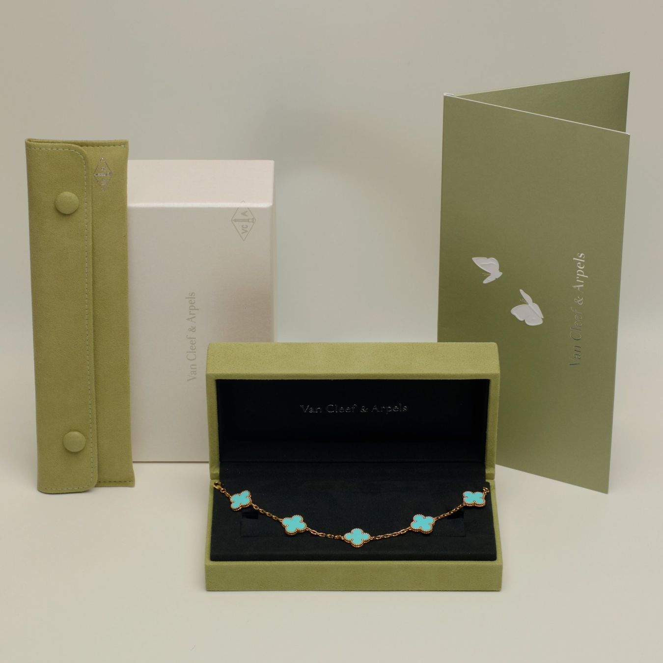 Van Cleef Bracciali & Braccialetti: Authentique Bracelet VAN CLEEF ARPELS Alhambra turquoise – Nuovo (secondo la descrizione) da Carouge GE venduto da TLD 1