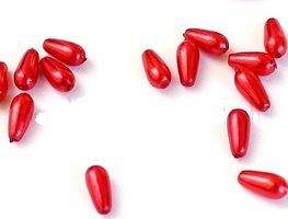 Wachsperle Tropfen rot