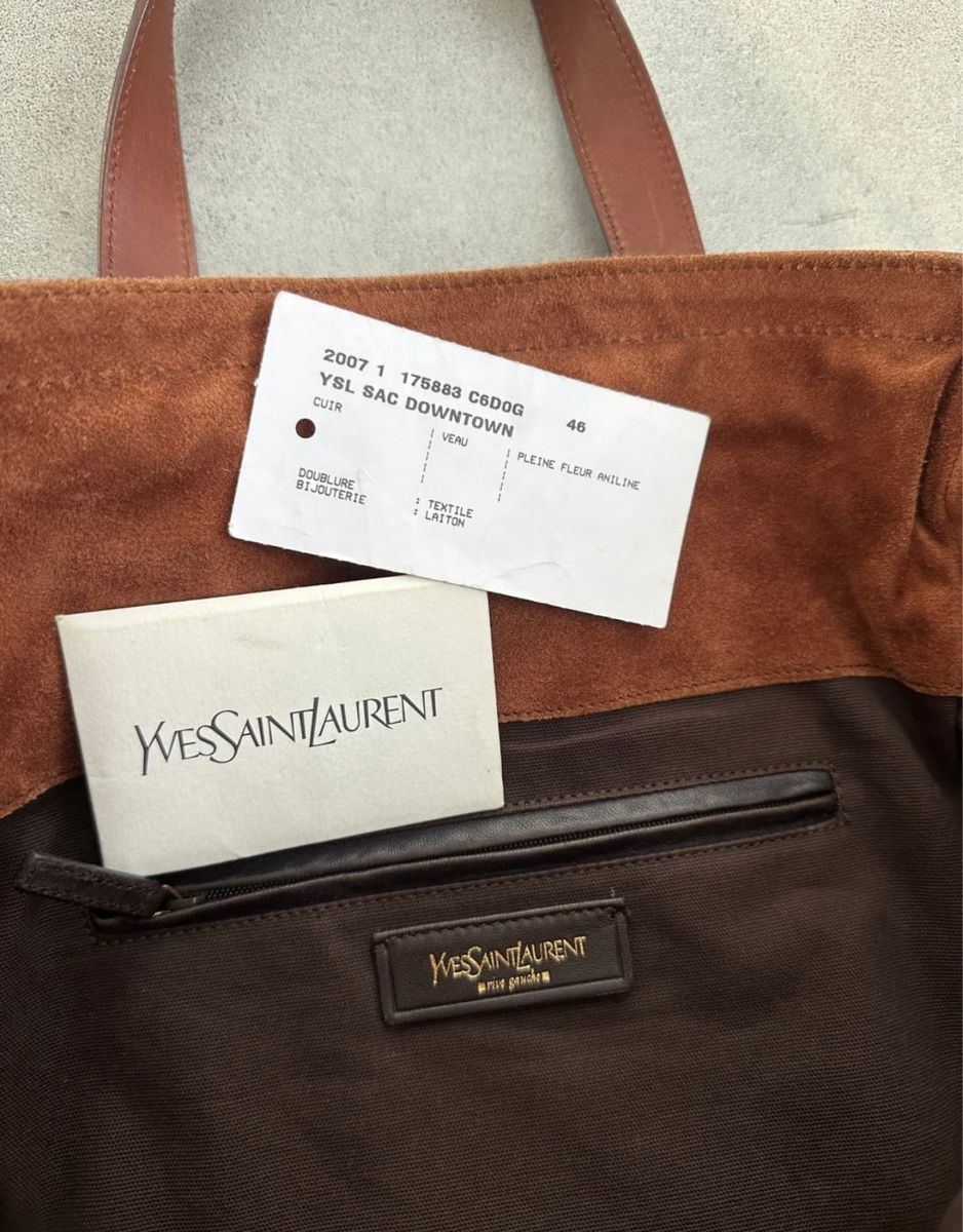 Saint Laurent Borse: Saint Laurent YSL Downtown Brown Leather Ba – Usato da Zürich venduto da redcoatcuntmovie 5