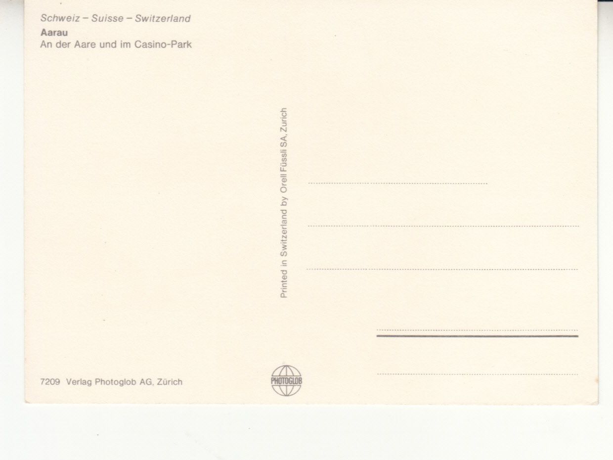 Ansichtskarten: Aarau ca. 1970 – Gebraucht aus Bürglen TG von StampGraf 1