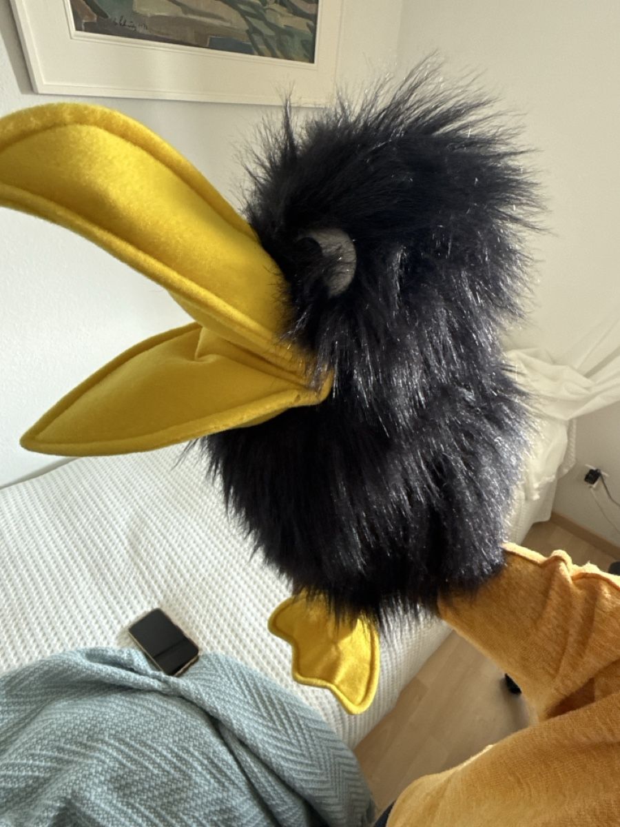 Bambole: Handpuppe Rabe Abraxas – Nuovo (secondo la descrizione) da Bergdietikon venduto da pulverschneegut 1