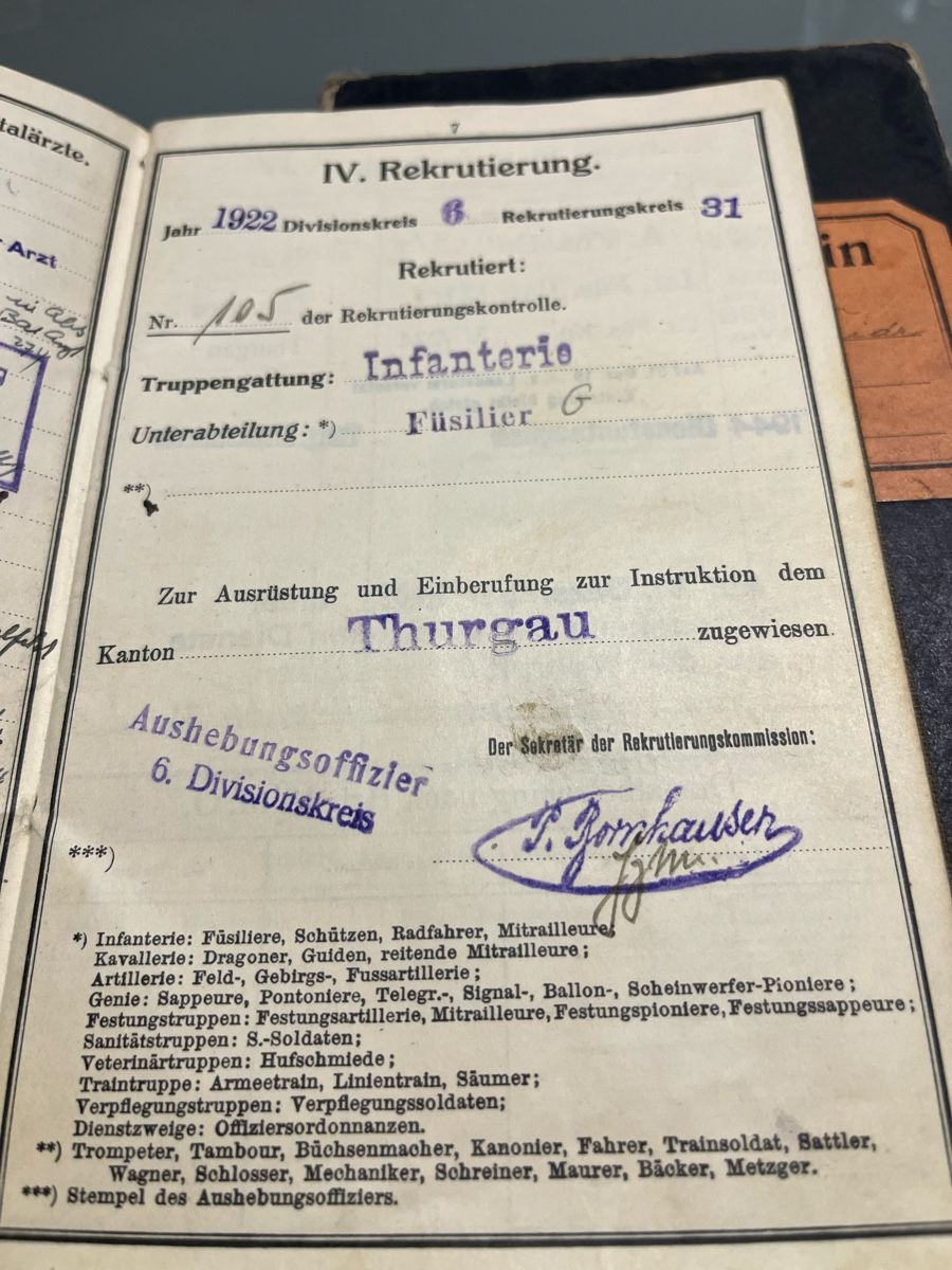 Libri: Dienst-und Schiessbüchlein- Einträge ab 1922 – Usato da Romanshorn venduto da Apfelschuss 1