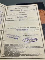 Dienst-und Schiessbüchlein- Einträge ab 1922