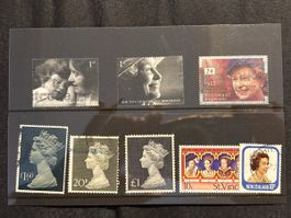 Timbres royaux occasionnel lot 7 différents 10c à 160£