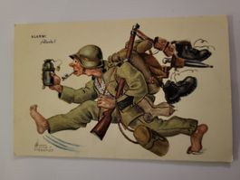 Alte, witzige Ansichtskarte, Militär, Soldat, Rarität! R21