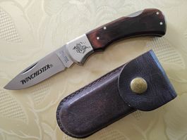 WINCHESTER-Klappmesser Edelholzgriff m. Etui!