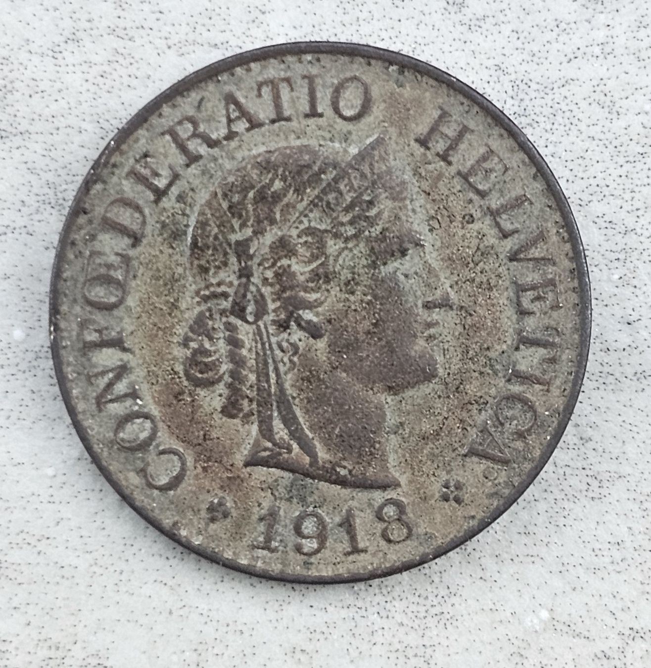 Tutti le monete: CH 10 centimes 1918, dés CHF 1.- – Usato da PERLY venduto da Csrg