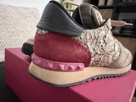 Valentino Garavani sneakers beige dentelle taille 40