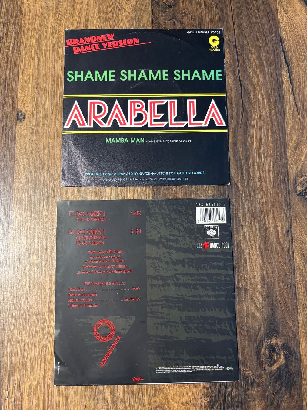 Dischi in vinile: 2 Single Das Omen Teil1 + Arabella – Usato da Kleinandelfingen venduto da 2Baba3 1