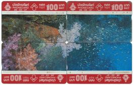4 Telefonkarten Thailand Unterwasser Puzzle