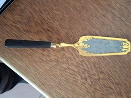 Tortenheber antik , Jugendstil um 1900, vergoldet