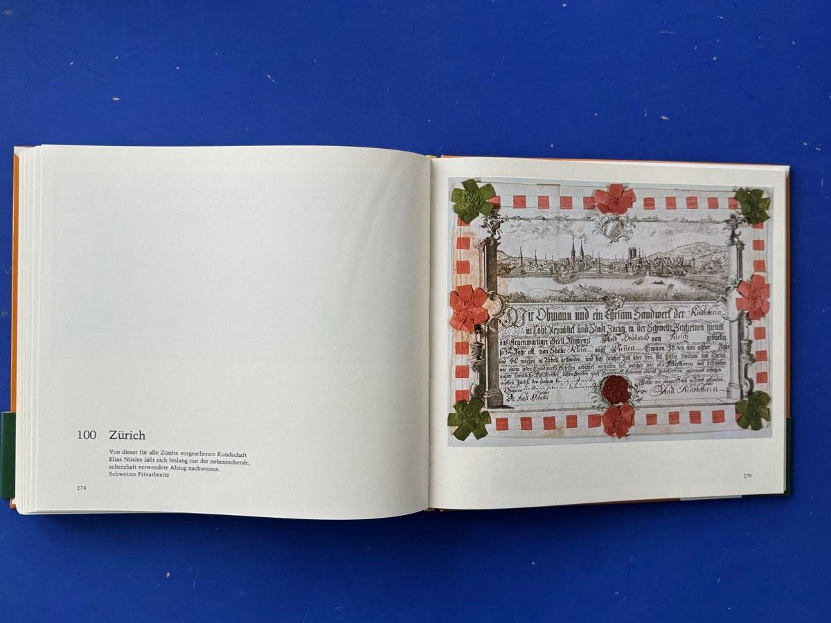 Libri: Schweizer Gesellenbriefe mit Stadtansichten. – Usato da Adliswil venduto da buch_und_kunst 9
