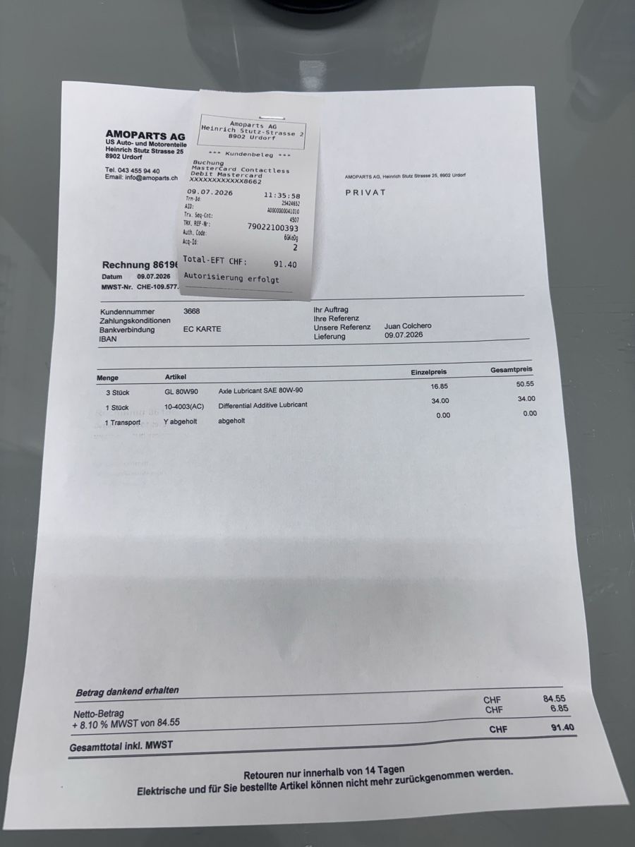 Chevrolet Tutti pezzi di ricambio auto: Chevy Hinterachse Differential Deckel – Nuovo e nell'imballaggio originale da Dietikon venduto da Basicmanu 6