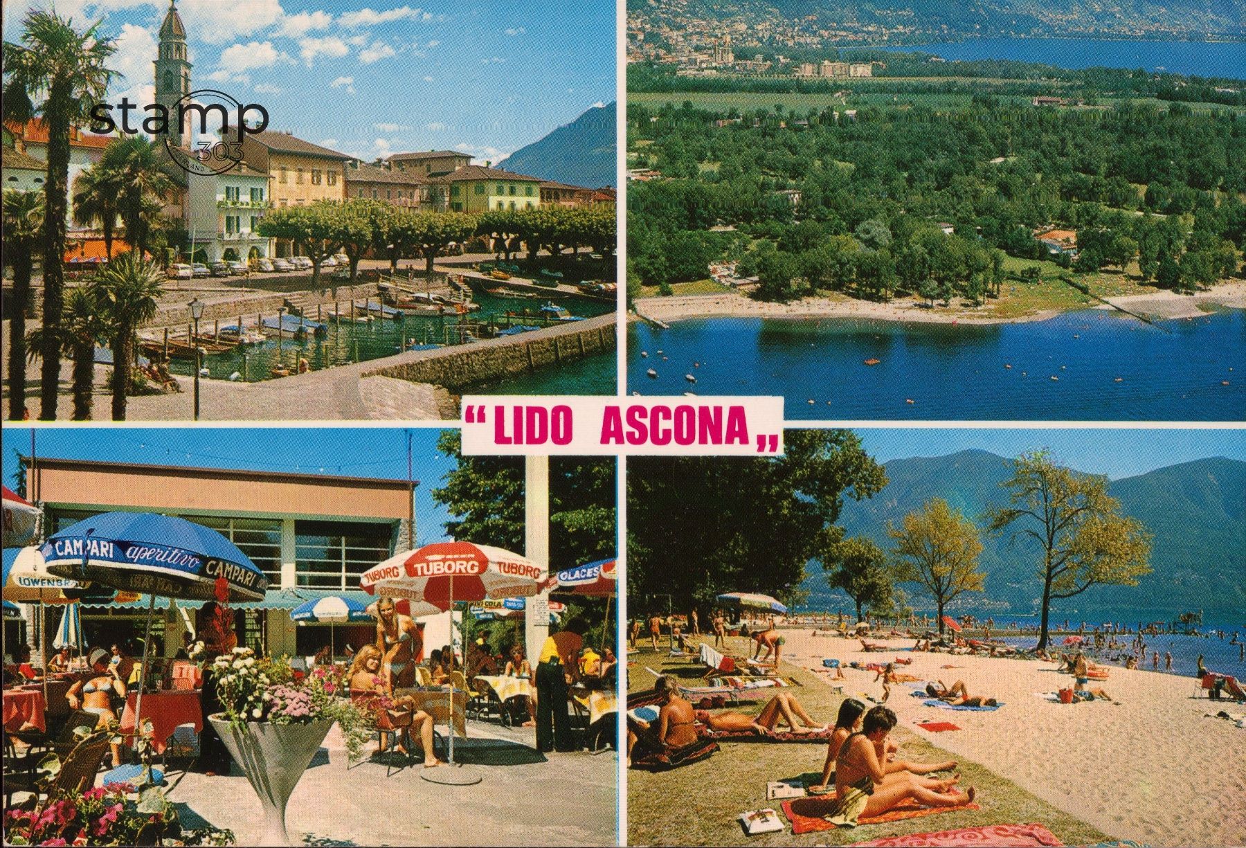 Cartoline postali: AK Ascona - Lido mit Lago Maggiore – Usato da Eggersriet venduto da stamp303