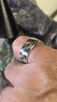 Ring 925 er Sterling Silber / Handmade Malachit Intarsien.