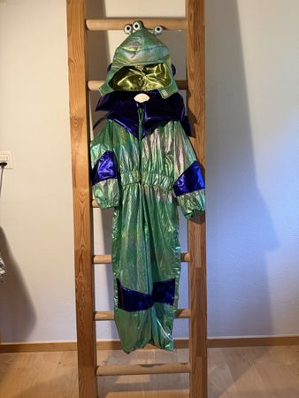 Kostüm Alien grün und blau Einteiler 