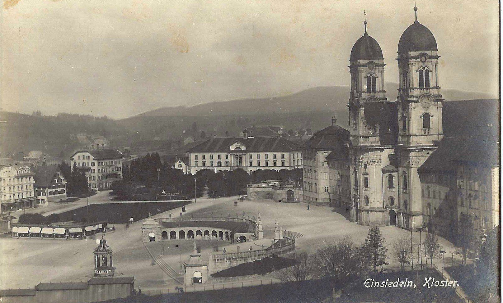 Cartoline postali: Einsiedeln Kloster, alte Guggenheim-AK – Usato da Buchs AG venduto da Baerfisch