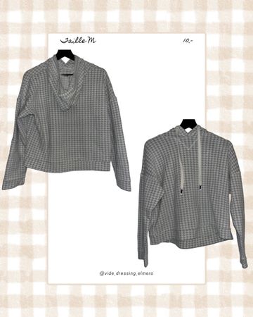 Pull à capuche gris