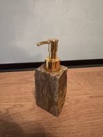 Edler Seifenspender aus Stein mit goldener Pumpe - Neu! (55)