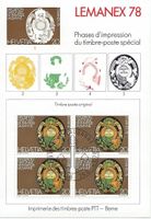 SUISSE 1978 LEMANEX Phases d'impression