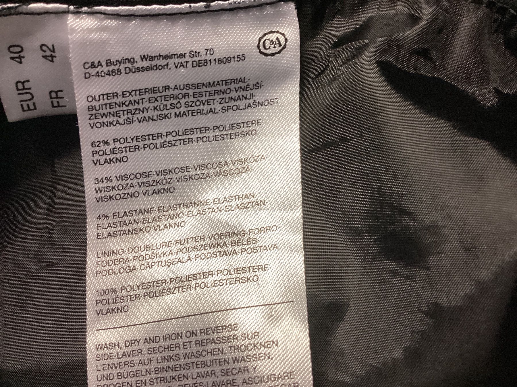 C&A Gonne: C & A JUPE/ROCK Gr.40/M schwarz klassisch – Usato da Frauenfeld venduto da Boldi46 4