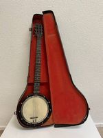 Vintage Zither-Banjo mit Fellbespannung und Originalkoffer