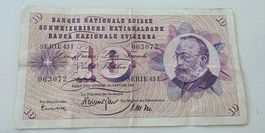 Suisse 10 Fr. 21.01.1965 Serie 43 I