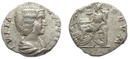 JULIA DOMNA silver denarius (205 AD). Mater Devm