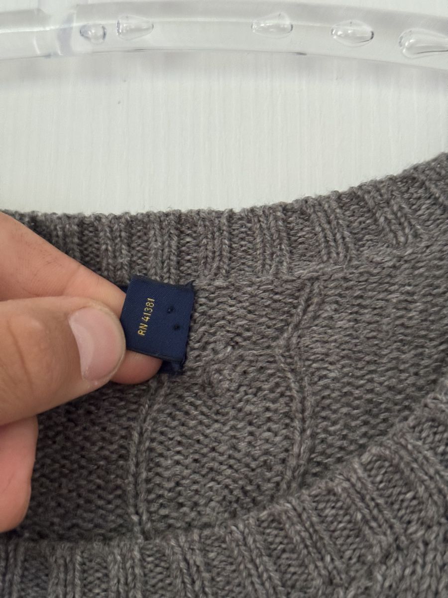 Polo Ralph Lauren Maglioni & Felpe: Polo Ralph Lauren Strickpullover Zopfmuster Grau Grösse XL – Usato da Wetzikon ZH venduto da Jan_wojt 3