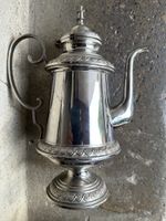 Kaffe tee wasser kanne deko küche zinn chrom jugendstil