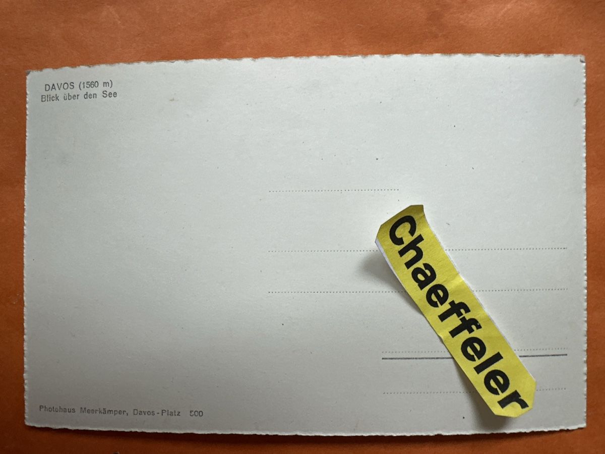 Cartoline postali: Alte Ansichtskarte Davos mit See - Seltenes Sujet! – Usato da Zürich venduto da Chaeffeler 1