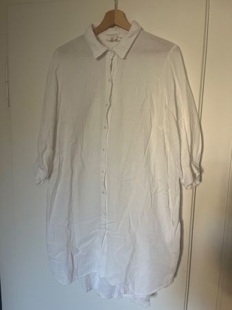 PURA Clothing Blusenkleid Weiss Gr.S