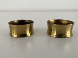 2 Serviettenringe aus Messing 