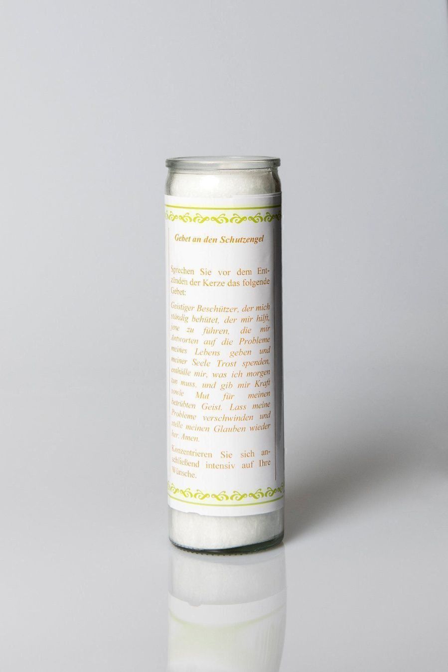 Kerzen: Schutzengel Glas-Kerze 100h Brenndauer – Neu und originalverpackt aus Altdorf UR von Reiki-Therapeutin 1