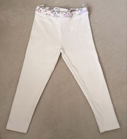 Leggings C&A / weiss mit Blumen / Gr. 98/ wie Neu