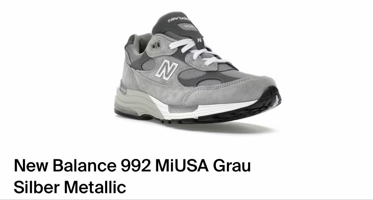 New Balance Herrenschuhe: New Balance 992 Grau - Gr. 43 – Neu und originalverpackt aus Aarwangen von Oberaargau_49 2
