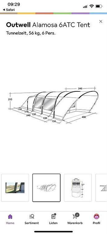 Outwell Zelte: Outwell Alamosa 6ATC ZELT – Gebraucht aus oberbuchsiten von oberberger 4