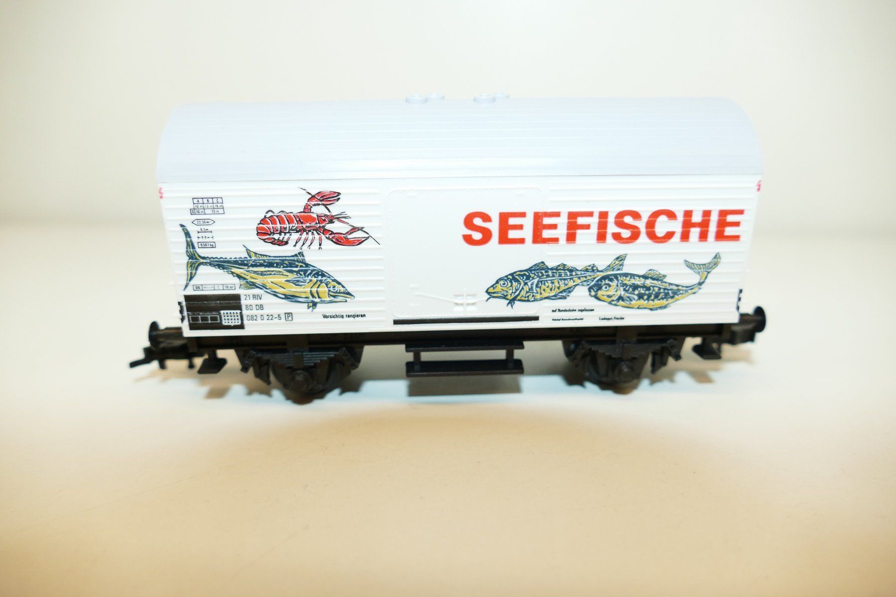 Fleischmann Modellini di ferrovie: Fleischmann H0: DB Güterwagen Seefische – Nuovo e nell'imballaggio originale da Niederhasli venduto da rail-duerst 1