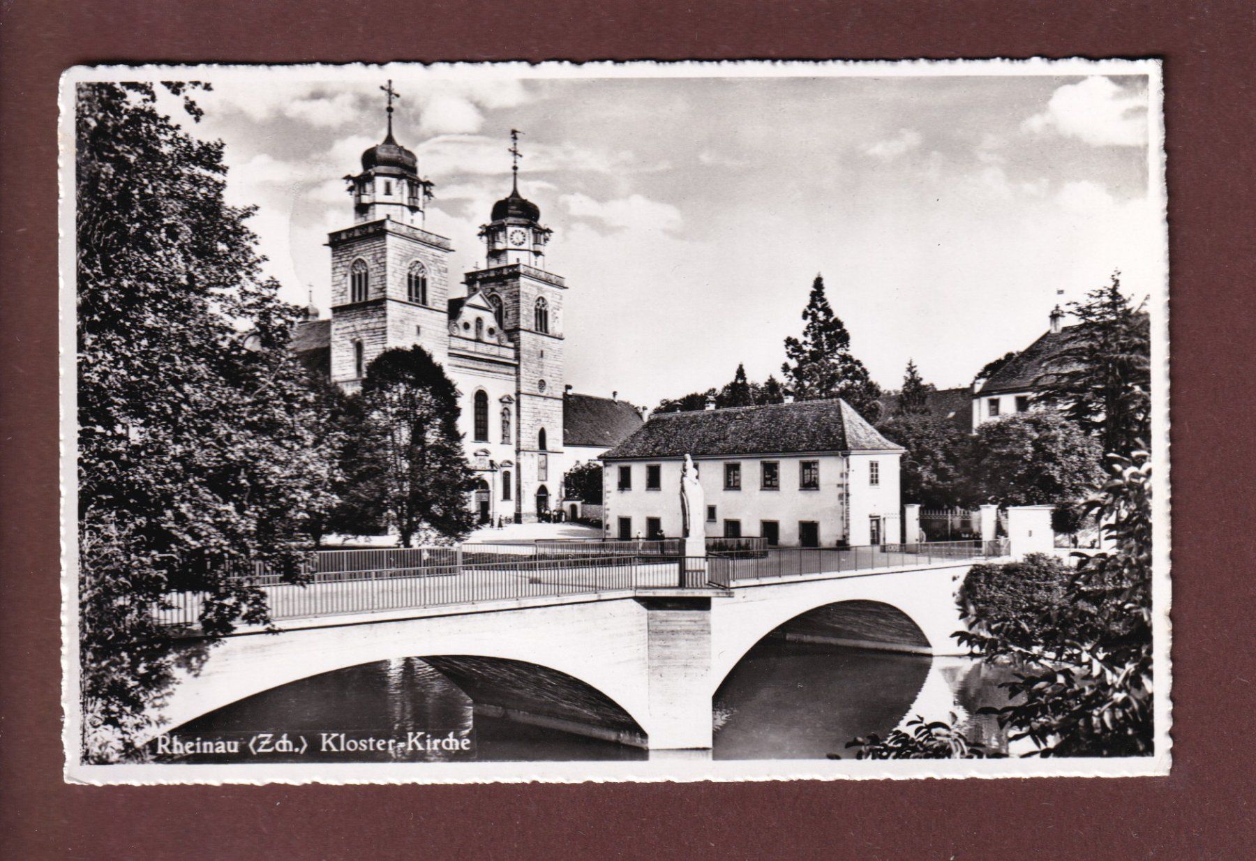 Cartoline postali: RHEINAU - Kloster-Kirche - 1964 – Usato da Pully venduto da nicecards