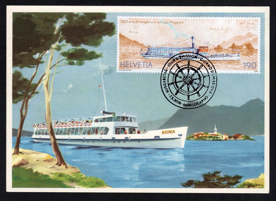 Alle Briefmarken: Maximumkarte Schifffahrt Lago Maggiore – Neu (gemäss Beschreibung) aus Dottikon von haeusibuh5