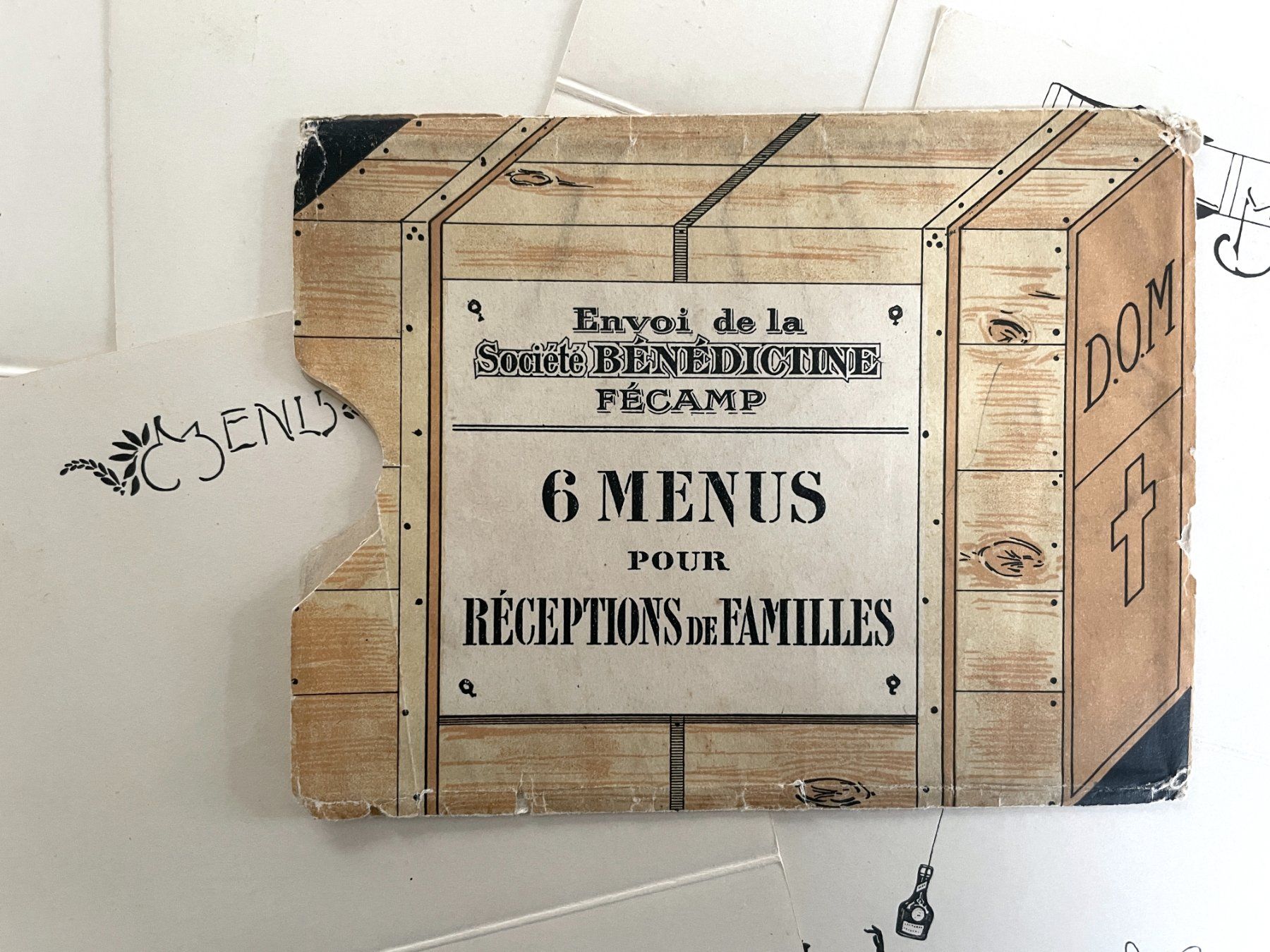 Grafica & Litografie: Bénédictine - Serie von 6 alte Menukarten – Usato da Savagnier venduto da Ne2065