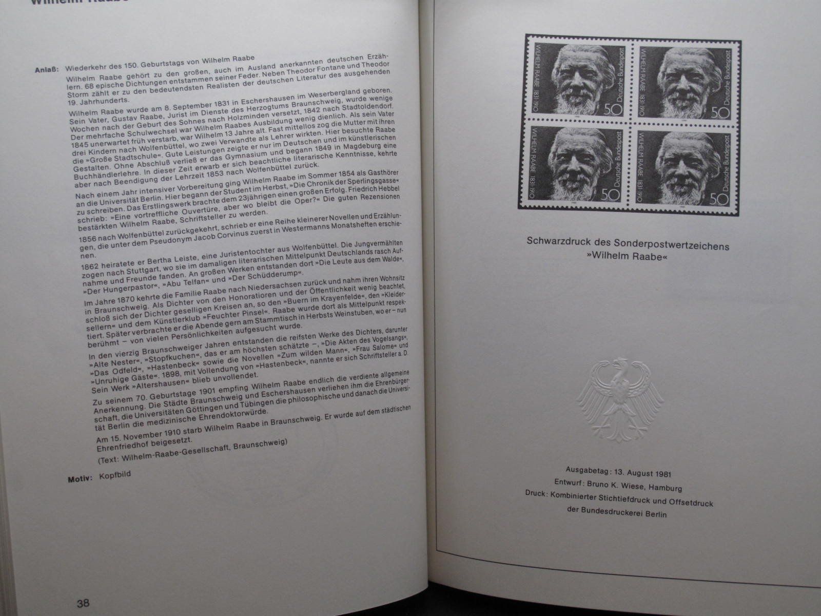 Album: BRD & Berlin 1981 Sonderpostwertzeichen buch ** – Usato da Wil SG venduto da fva01 3