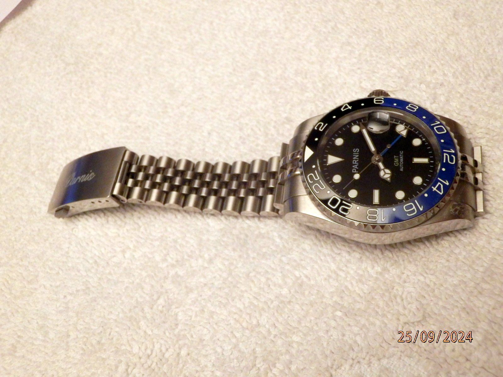 Parnis Orologi: Parnis, Automatic, Datum, drehbare Lünette, Gehäuse 42mm GTM – Usato da Ueberstorf venduto da dinbau 5