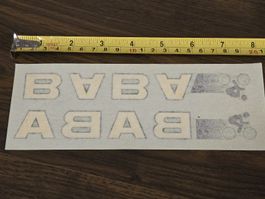 Vintage  "Baba" Suisse  Bicycle Decal Set NOS