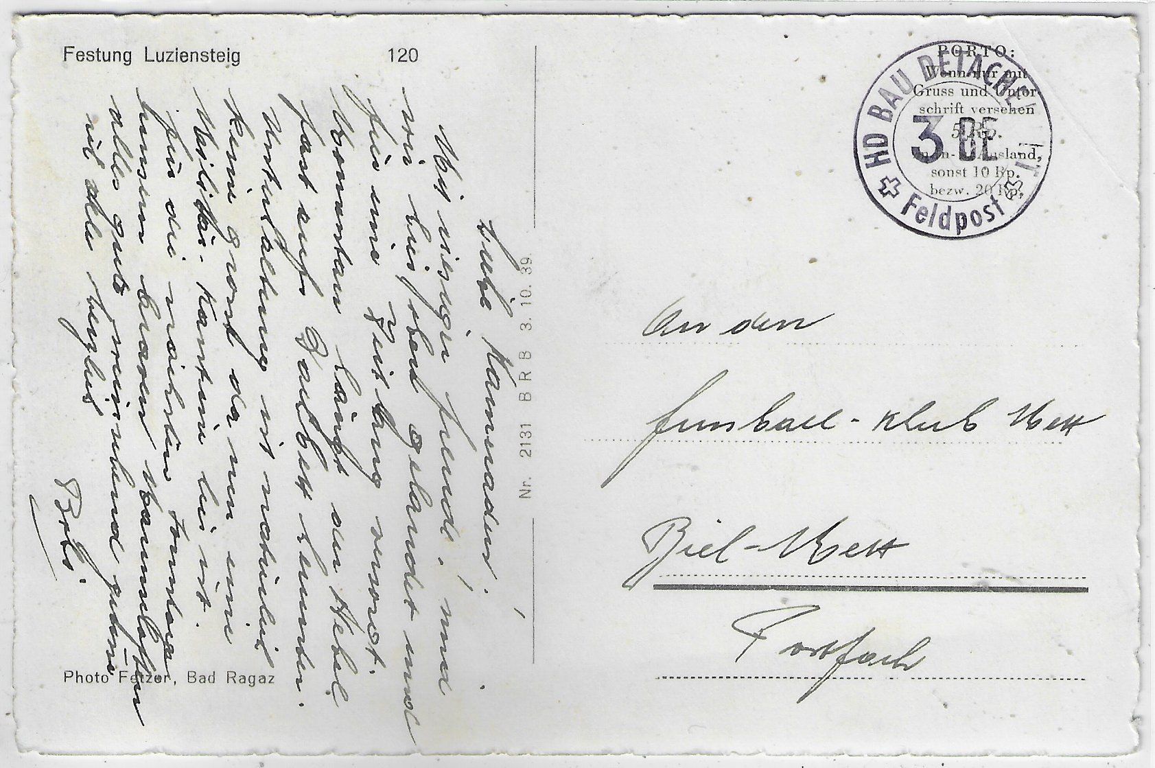 Cartoline postali: Festung Luziensteig - animee belebt – Difettoso da Ettingen venduto da Kartenplanet 1