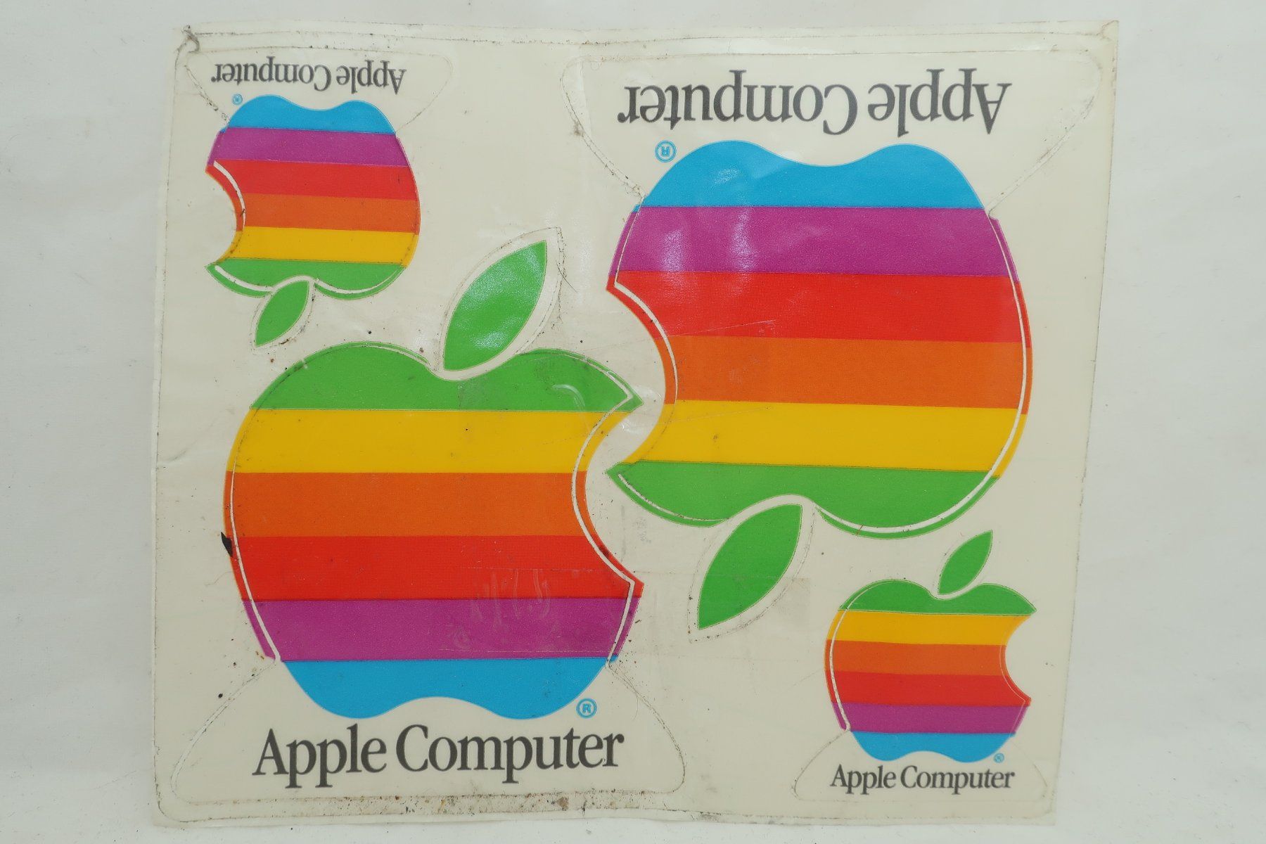 Aufkleber: Vintage Apple Computer Regenbogen-Aufkleberbogen ca. 1988 – Gebraucht aus Zürich von dnk_nrd8