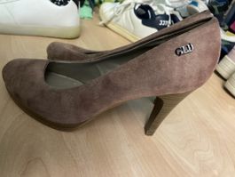 Braune Graceland Wildlederoptik Pumps Gr. 38