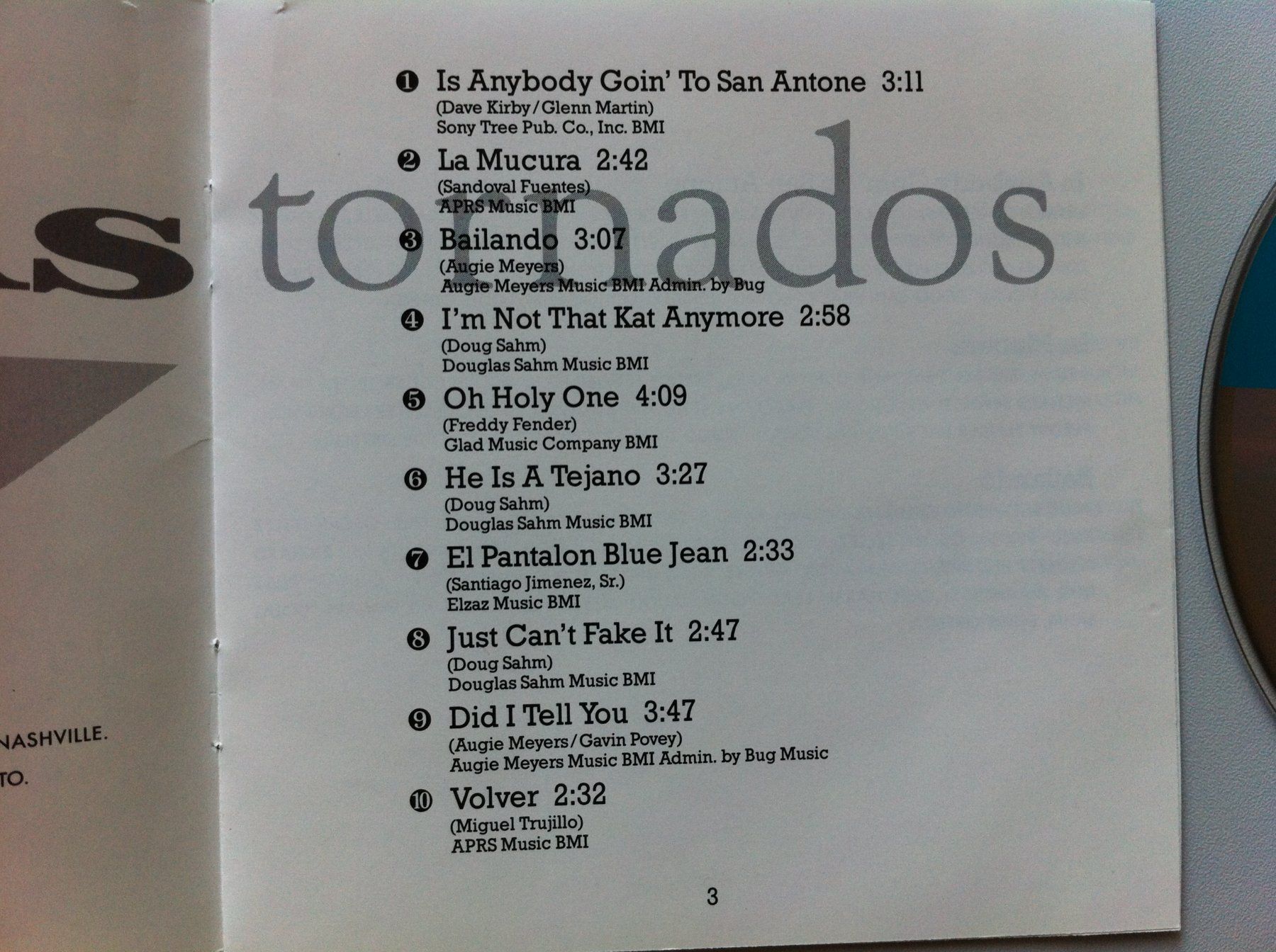 CD: 2 CD's Texas Tornados – Usato da Brunnen venduto da Artemis53 4
