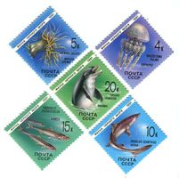 Briefmarken "Delfine, Haie, Fische". UdSSR